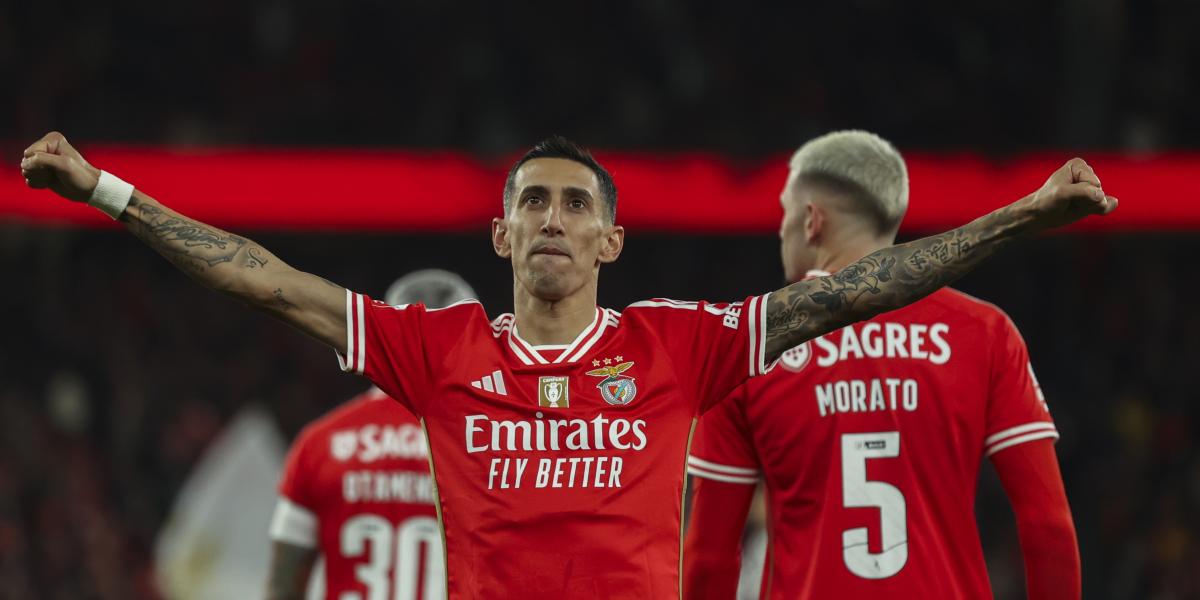 2-0. Di María y Marcos Leonardo le dan un triunfo de oro al Benfica