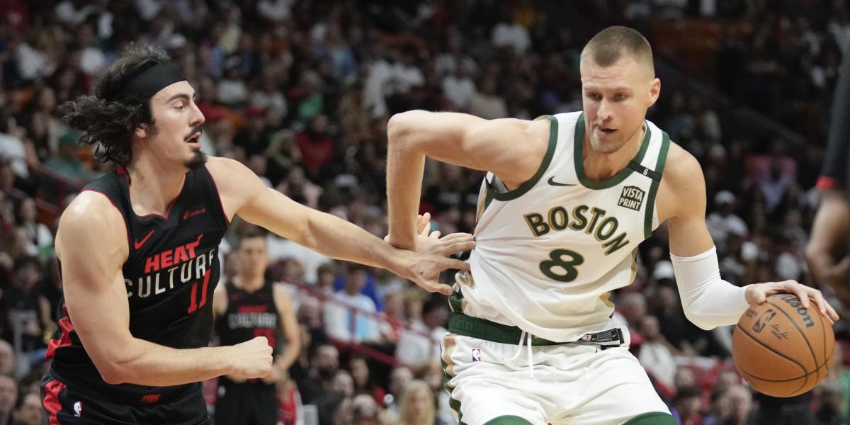 Porzingis saca del apuro a los Celtics ante unos intensos Heat en un caliente duelo