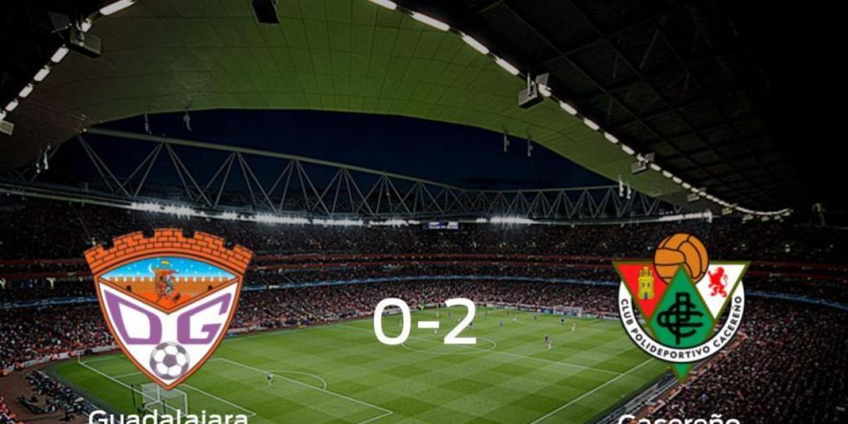 El Cacereño vence 0-2 en el feudo del Guadalajara