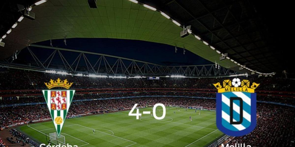 Goleada del Córdoba por 4-0 frente al Melilla