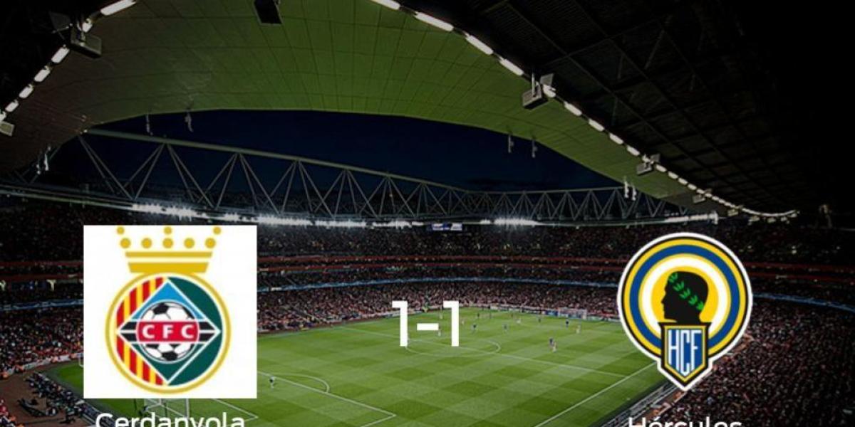 El Cerdanyola y el Hércules firman tablas en el Municipal Les Fontetes (1-1)