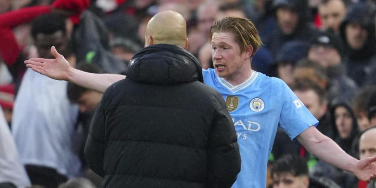 Guardiola explico la bronca de Kevin de Bruyne: Me gusta que le moleste que le cambie