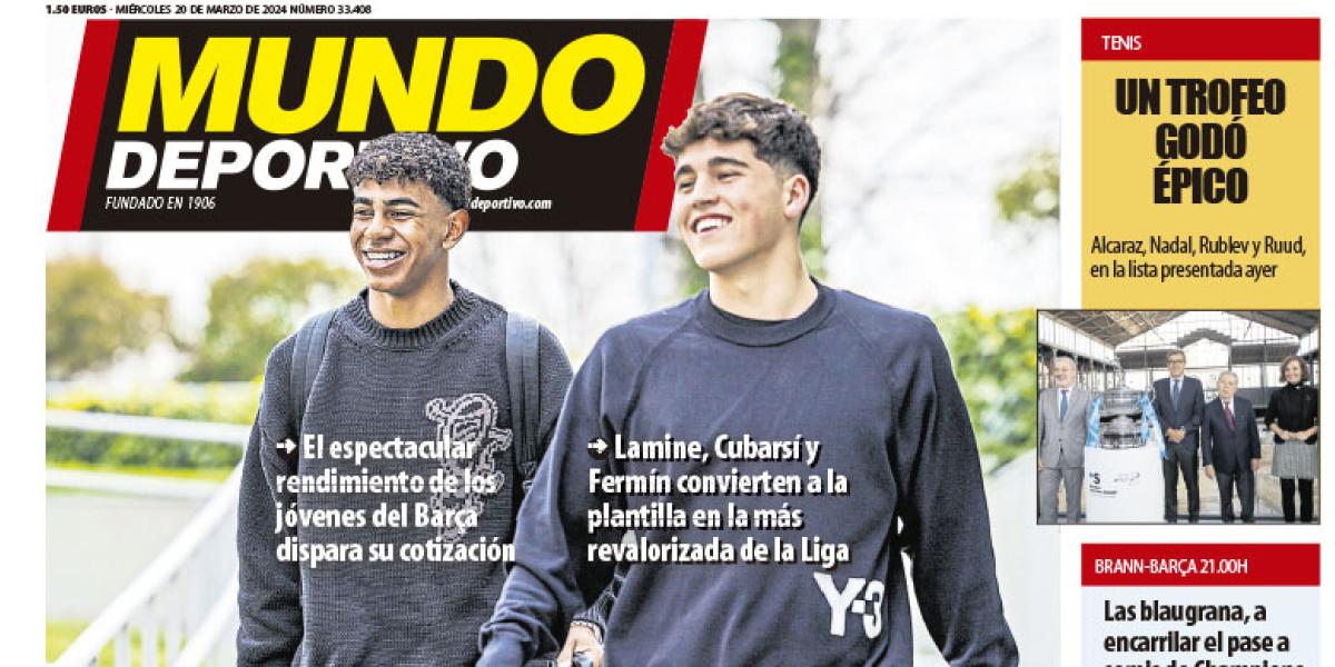 Portada de Mundo Deportivo del miércoles 20 de marzo de 2024