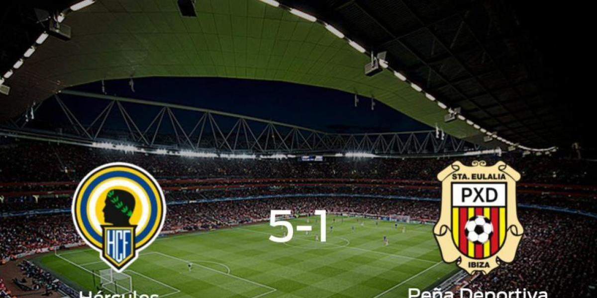 El Hércules se hace con los tres puntos tras golear a la Peña Deportiva en casa (5-1)