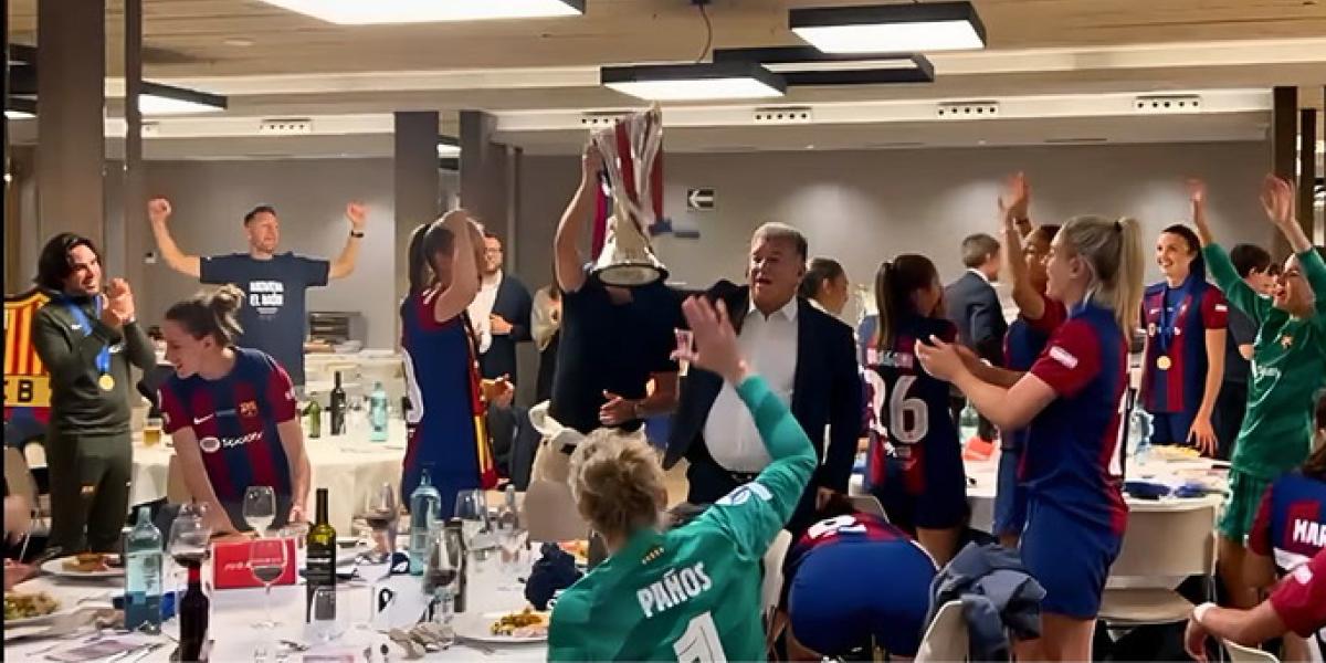 Así fue la fiesta de celebración en el hotel del Barça