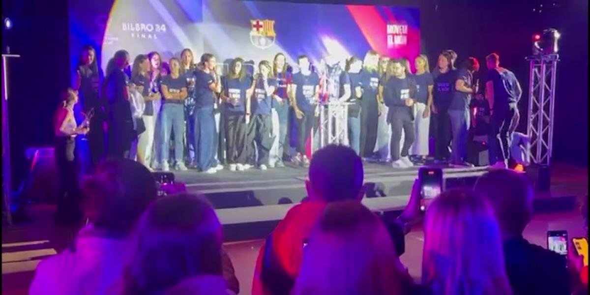 La gran fiesta del Barça femenino tras ganar la Champions