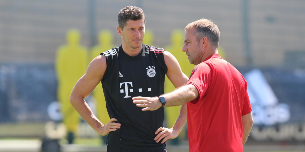 Lewandowski hizo números de Messi con Flick
