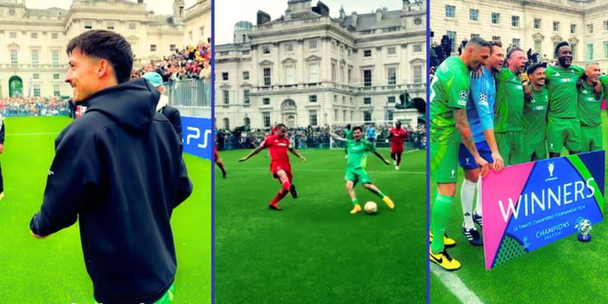 ¡David Silva vuelve a jugar un partido de fútbol!