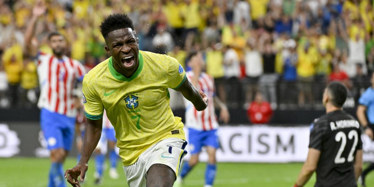 1-4: Vinicius marca la diferencia y endereza el rumbo de Brasil