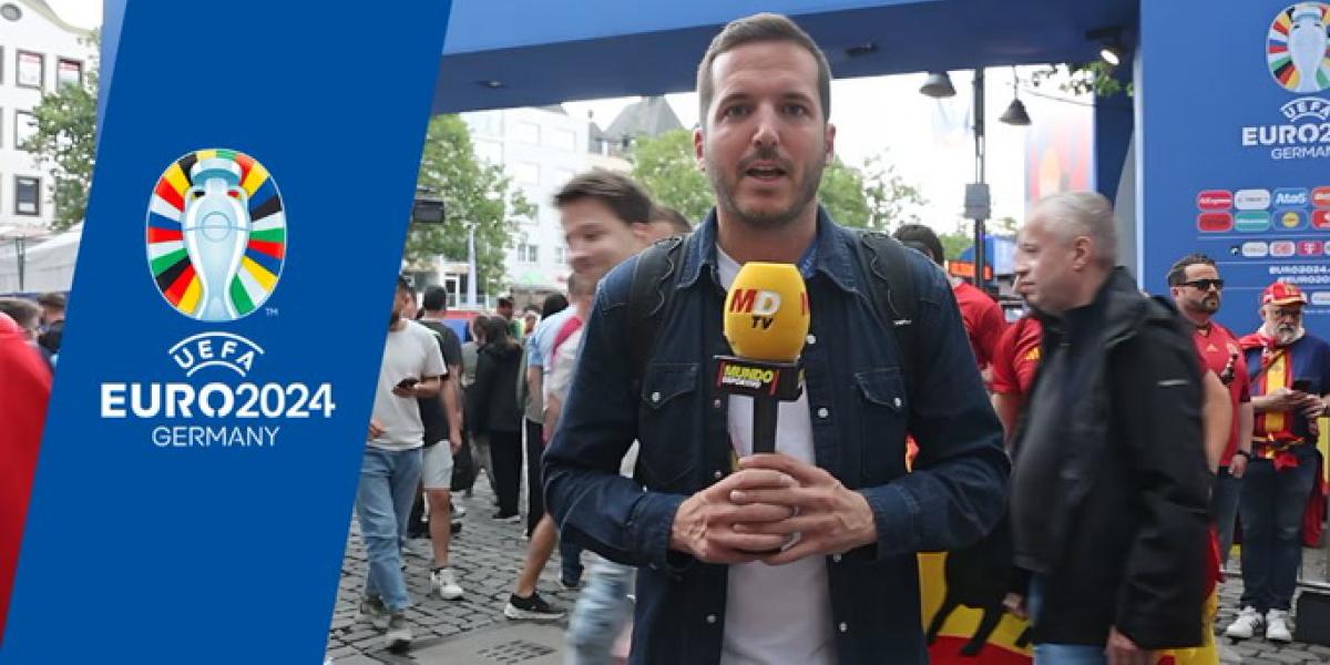 La afición de España invade las calles de Colonia antes de jugar ante Georgia