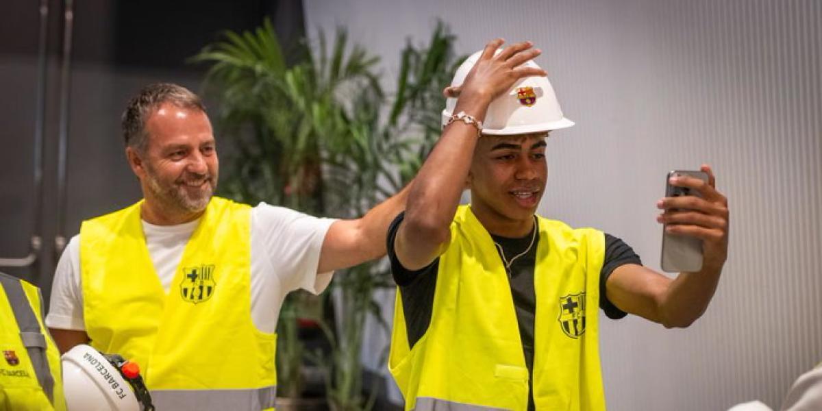 Las anécdotas de la visita de los cracks a las obras del Spotify Camp Nou