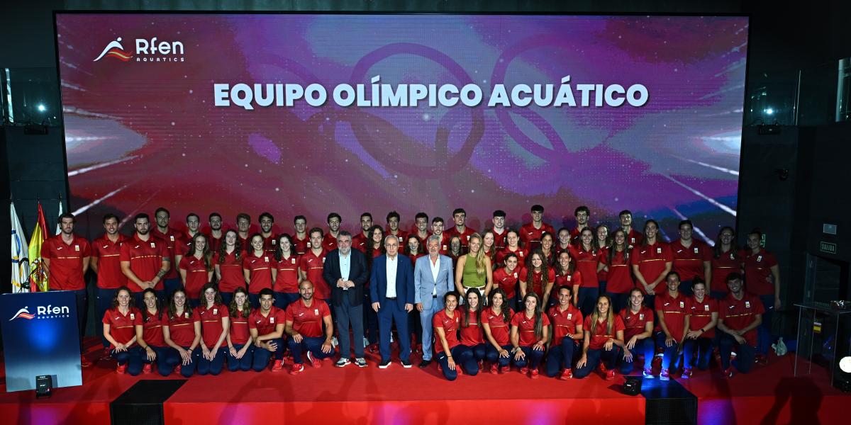 El deporte acuático español presenta a sus olímpicos para los Juegos de París