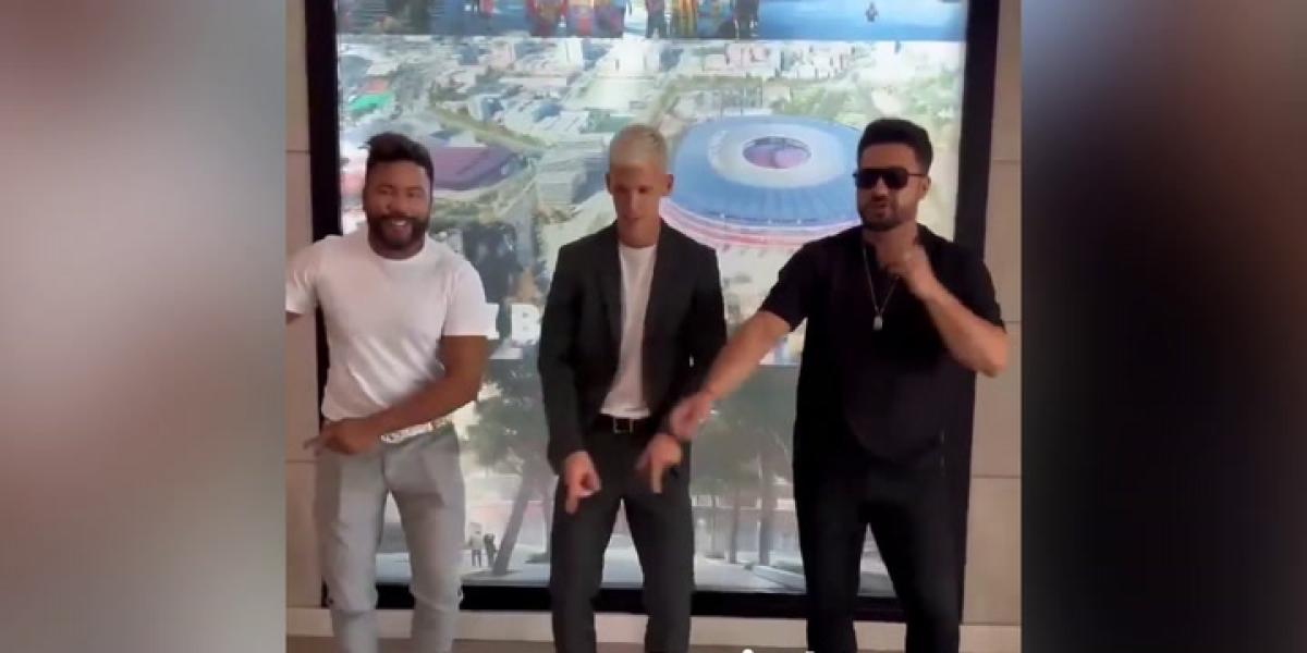 Dani Olmo baila al ritmo de Eu quero tchu, eu quero tcha