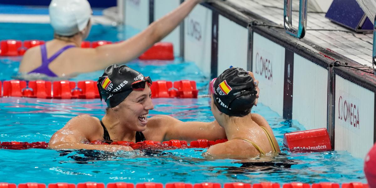 Doblete de plata y bronce de Núria Marquès y Tasy Dmytriv en los 200 estilos de los Juegos
