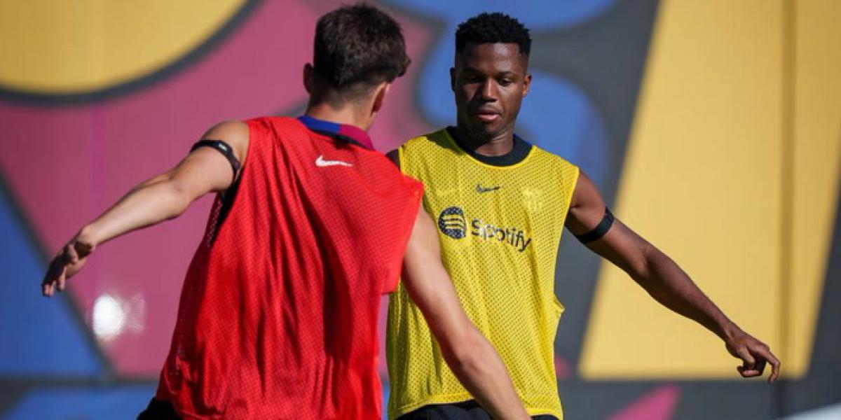 Ansu sigue progresando con el grupo para llegar a Montilivi