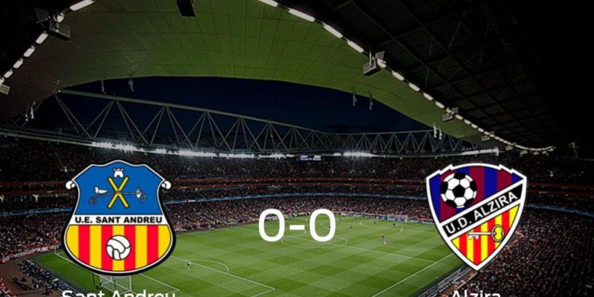 El Sant Andreu y el Alzira se reparten los puntos en un partido sin goles (0-0)