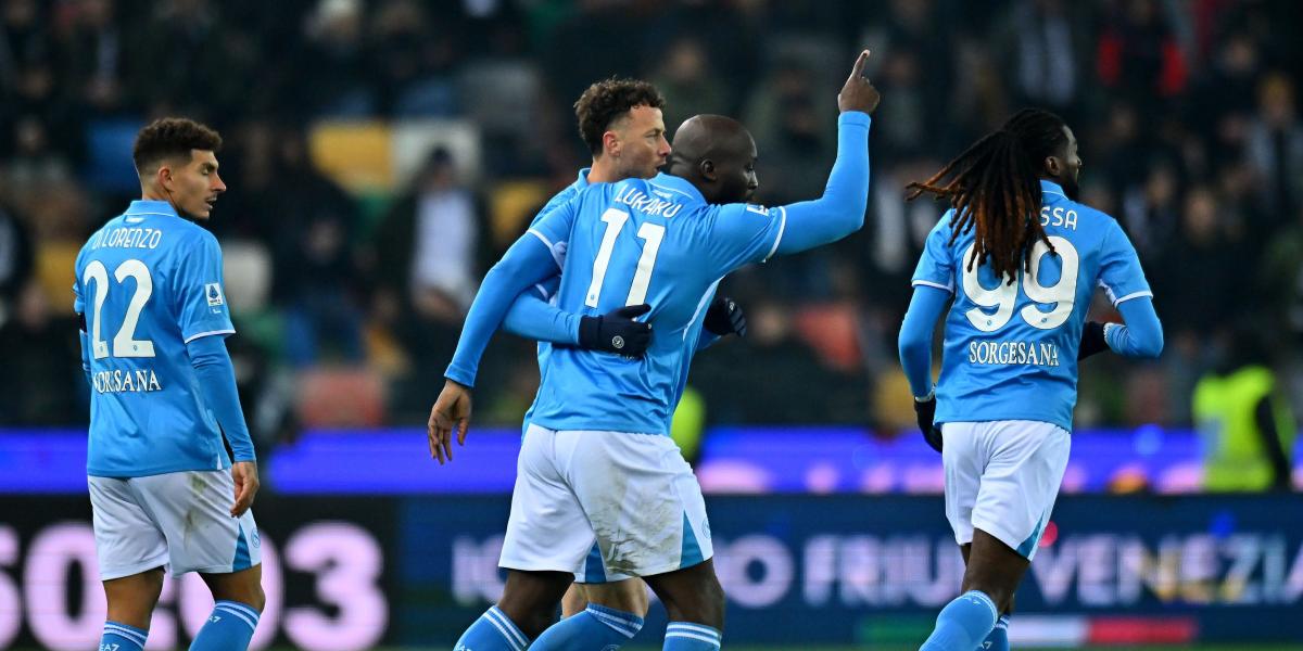 Lukaku inicia la remontada del Nápoles ante el Udinese