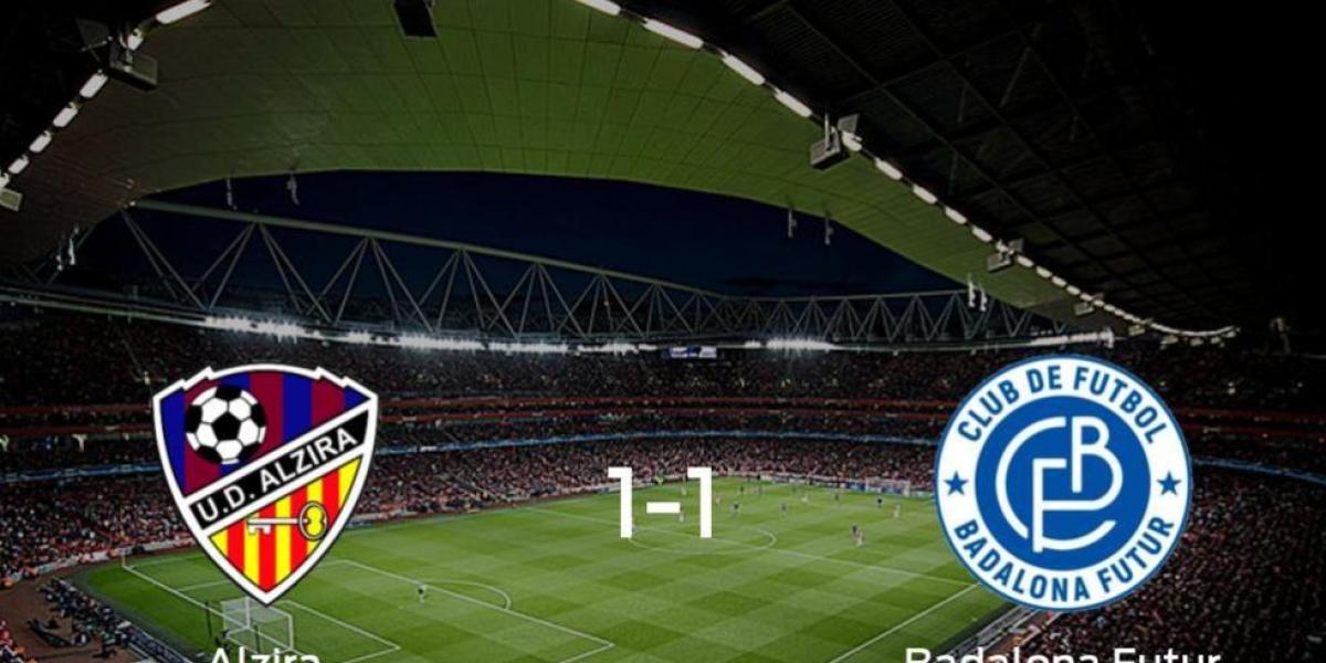 El Alzira y el Badalona Futur se reparten los puntos y empatan 1-1