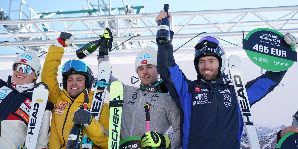 Eirik Hystad Solberg logra su primera victoria en la Copa de Europa de esquí alpino en Soldeu