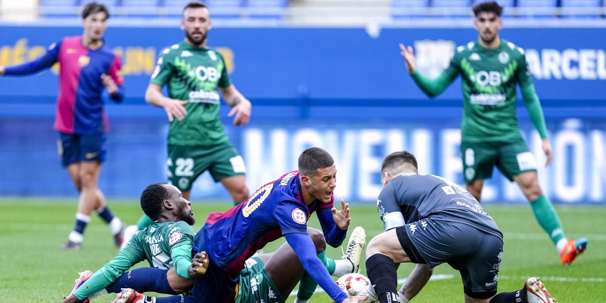El filial azulgrana tiene 19 puntos menos que la temporada pasada
