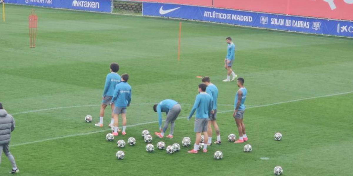 El Atlético preparó el derbi ante el Real Madrid, pendiente de Lenglet y De Paul