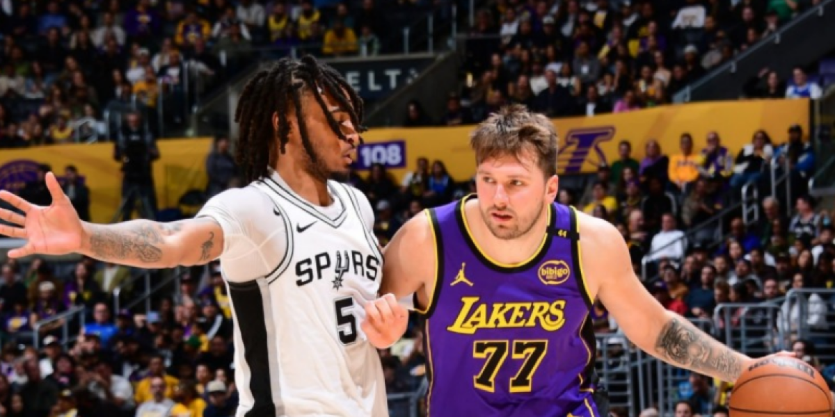 Desacierto de Doncic y follón en la victoria de los Lakers