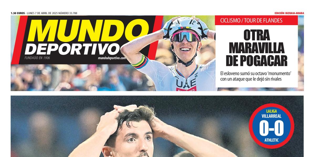Portada de hoy de la Edición Bizkaia-Araba de Mundo Deportivo