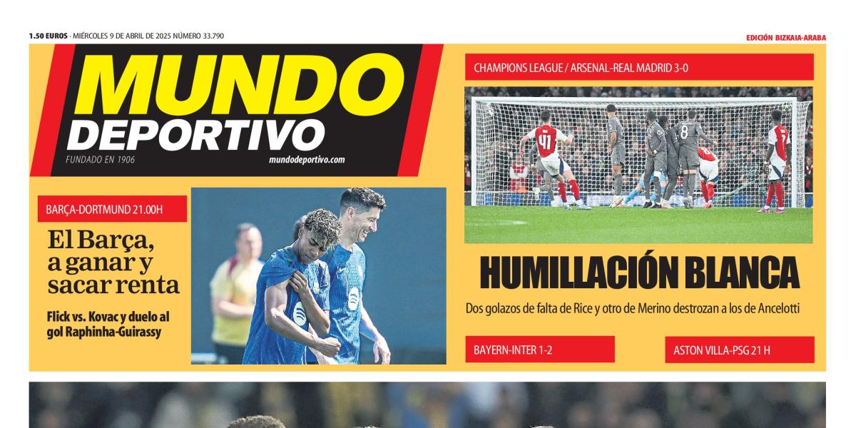 Portada de hoy de la Edición Bizkaia-Araba de Mundo Deportivo