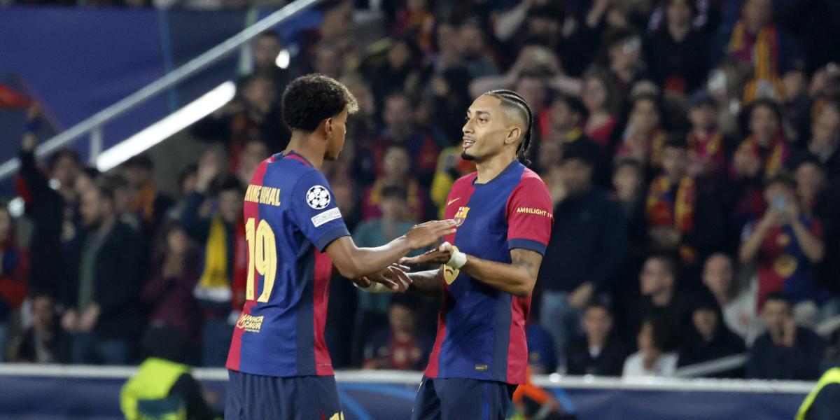 Cubarsí, Lamine y Raphinha, en el once ideal de las semifinales de Champions en Italia