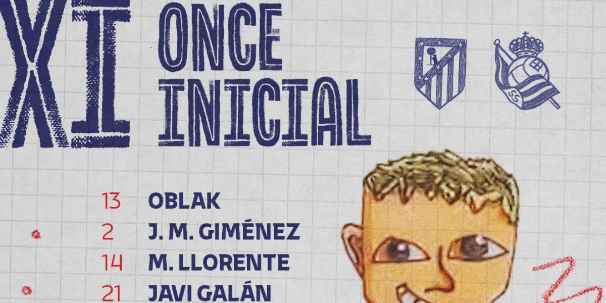 Confirmado el once del Atlético ante la Real, sin Griezmann