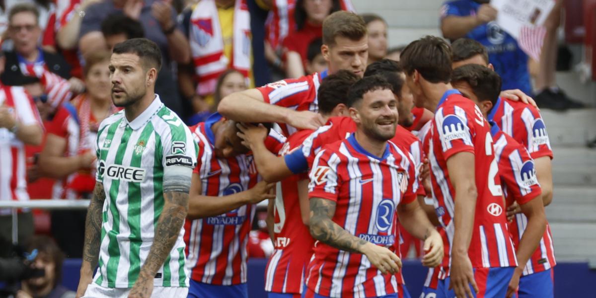 2-0. Un golazo de Julián y un cabezazo de Le Normand adelantan al Atlético al descanso