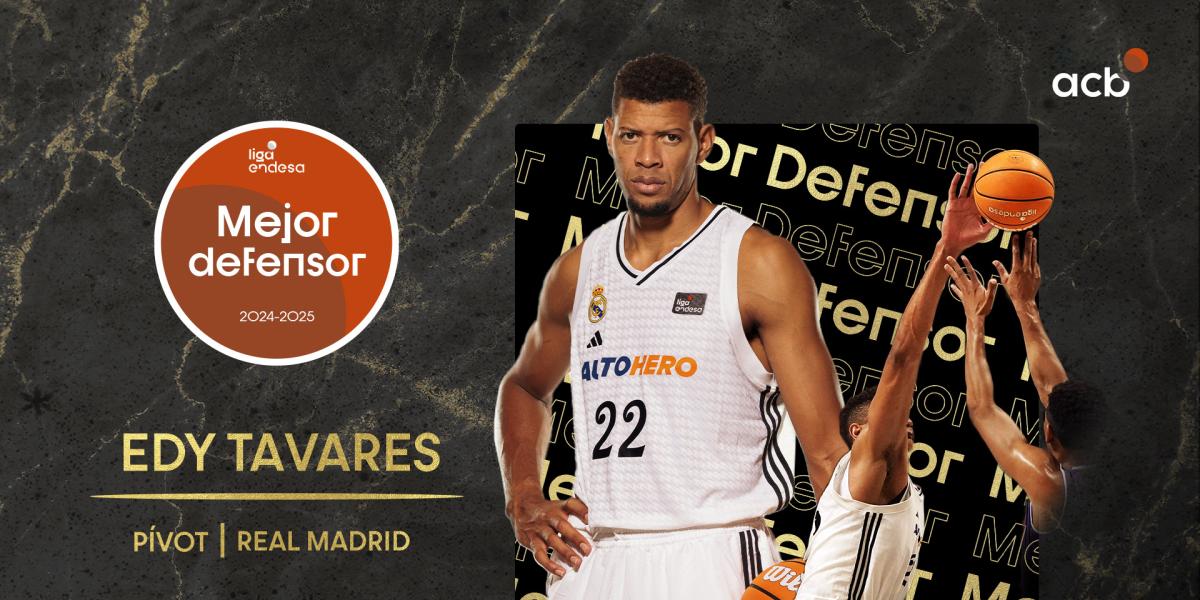 El madridista Edy Tavares, Mejor Defensor de la Liga Endesa 2024-25