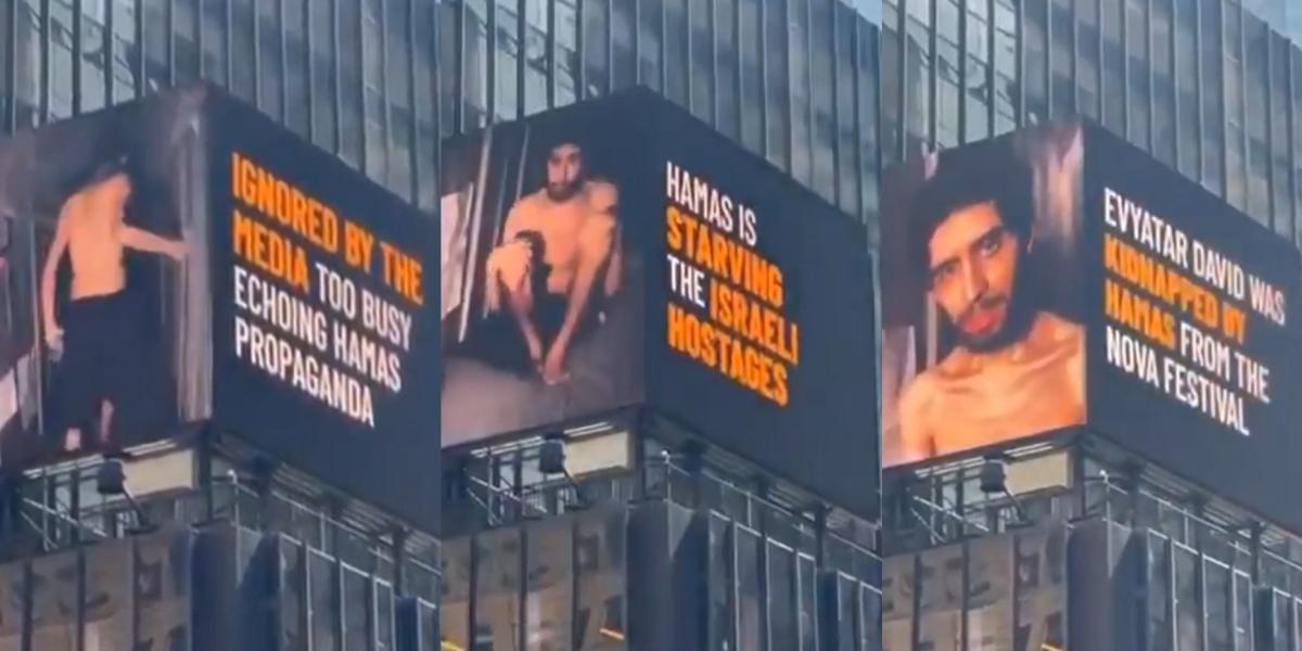 Polémica en redes por el vídeo de Times Square que proyecta al rehén de Hamás