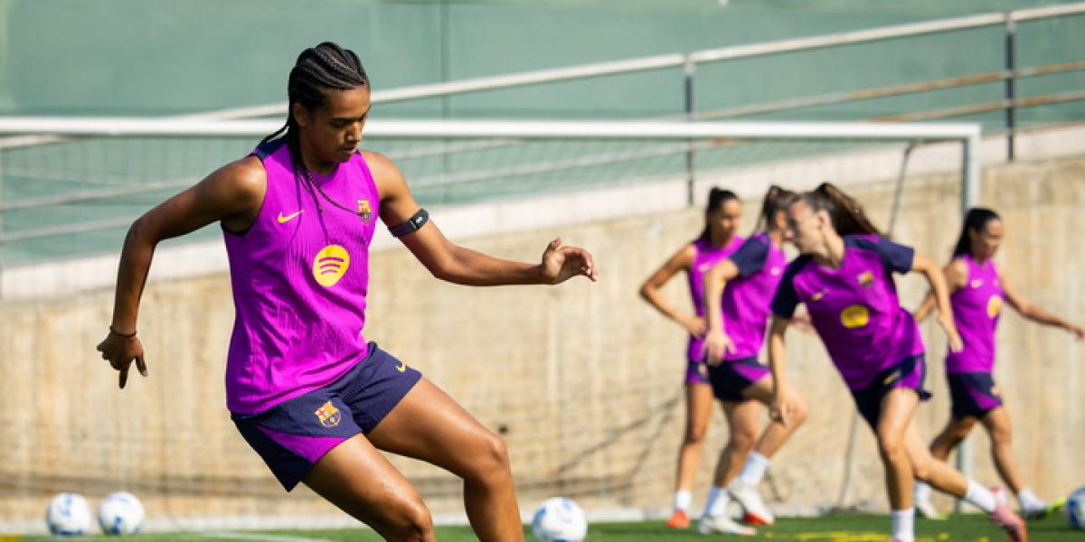 Entrenamiento del Barça femenino preparativo para la Copa Catalunya
