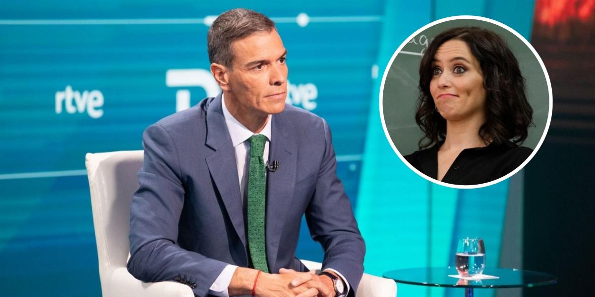 Pedro Sánchez pone en su sitio, por fin, a Isabel Díaz Ayuso en RTVE: La deja en una posición y en un nivel de escasos recursos dialécticos y de una enorme frustración