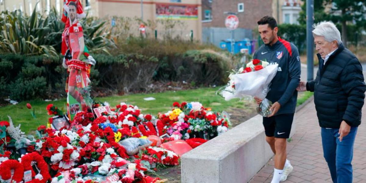 El Atlético rindió homenaje a Diogo Jota en Anfield