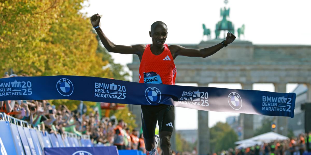 Sabastian Sawe gana el maratón de Berlín, pero no logra batir el récord mundial
