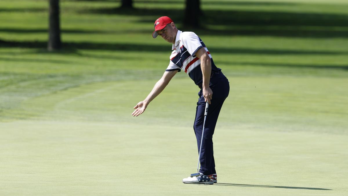 ¡¡¡Justin Thomas emboca desde 70 metros de distancia en la Ryder Cup!!!