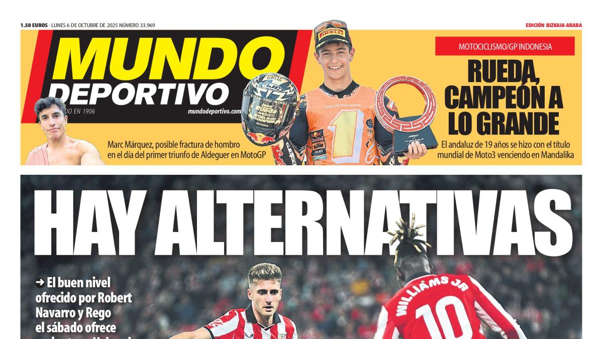 Portada de hoy de la Edición Bizkaia-Araba de Mundo Deportivo