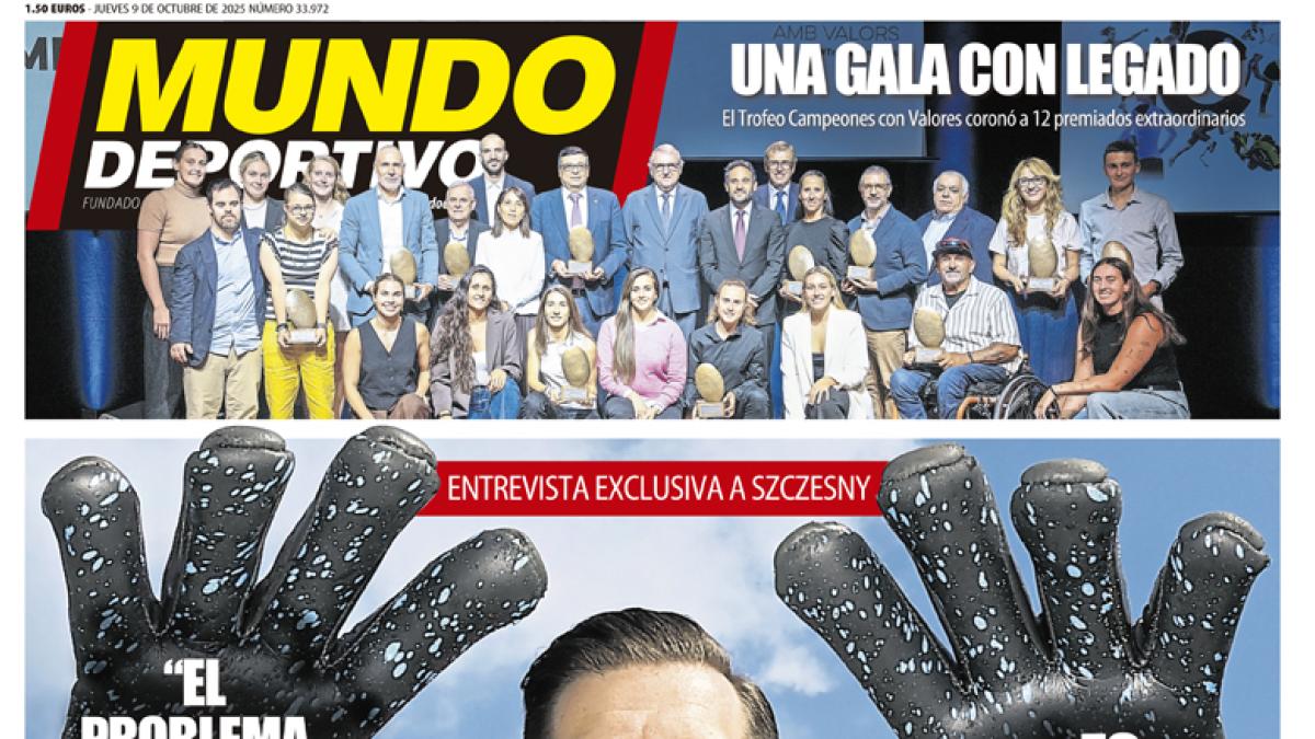 Portada de Mundo Deportivo del jueves 9 de octubre de 2025