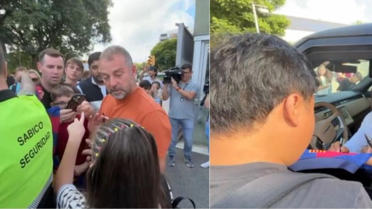 Detalle de Flick y Koundé, aclamados por los fans