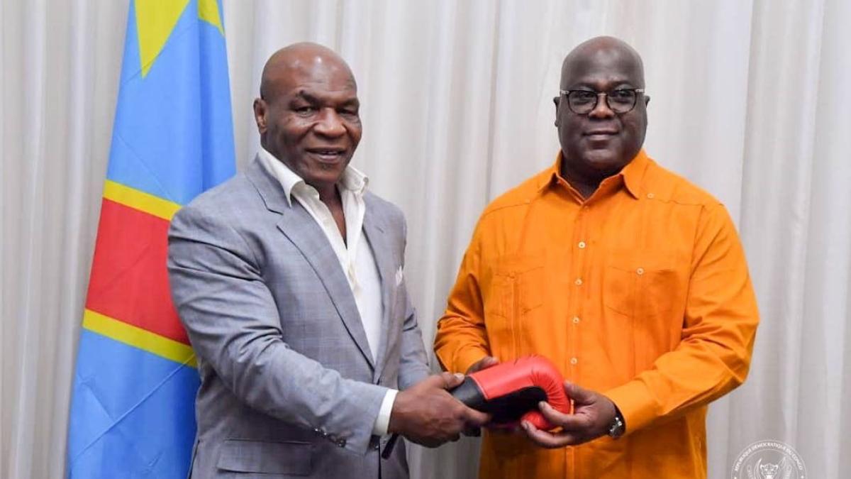 Mike Tyson se reunió con el presidente de RD Congo para celebrar El combate del siglo