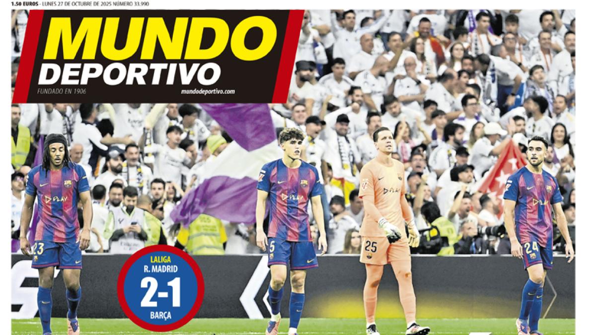Portada de Mundo Deportivo del lunes 27 de octubre de 2025