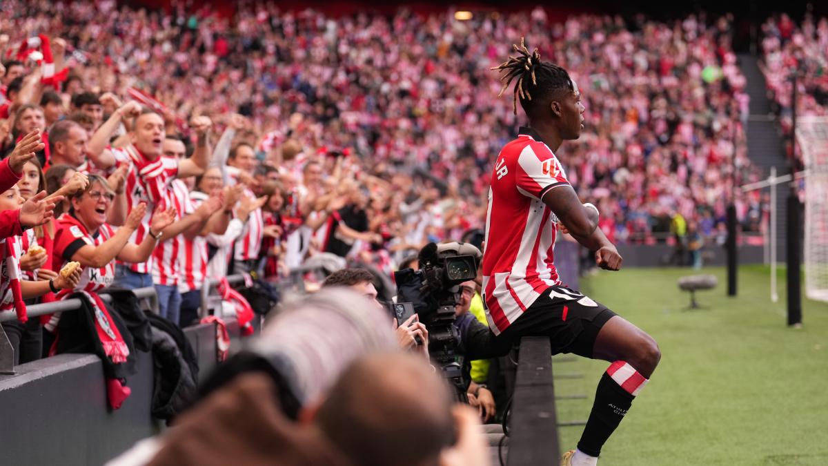 Nico Williams levanta San Mamés con un golazo