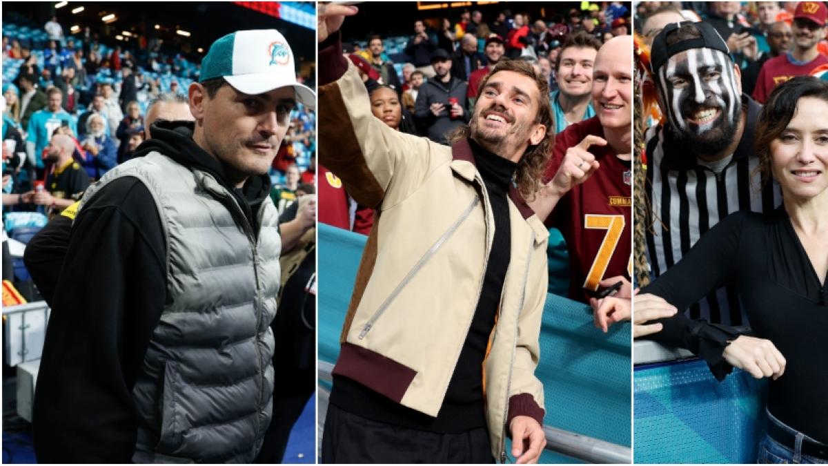 De Iker Casillas y Griezmann a Jose Luis Martinez-Almeida e Isabel Díaz Ayuso: todos los famosos que no se perdieron la NFL en el Bernabéu