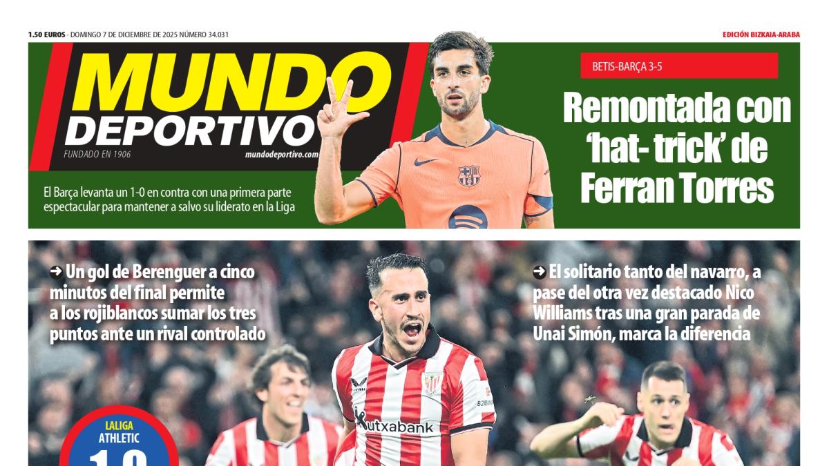 Portada MD Bizkaia-Araba de hoy domingo