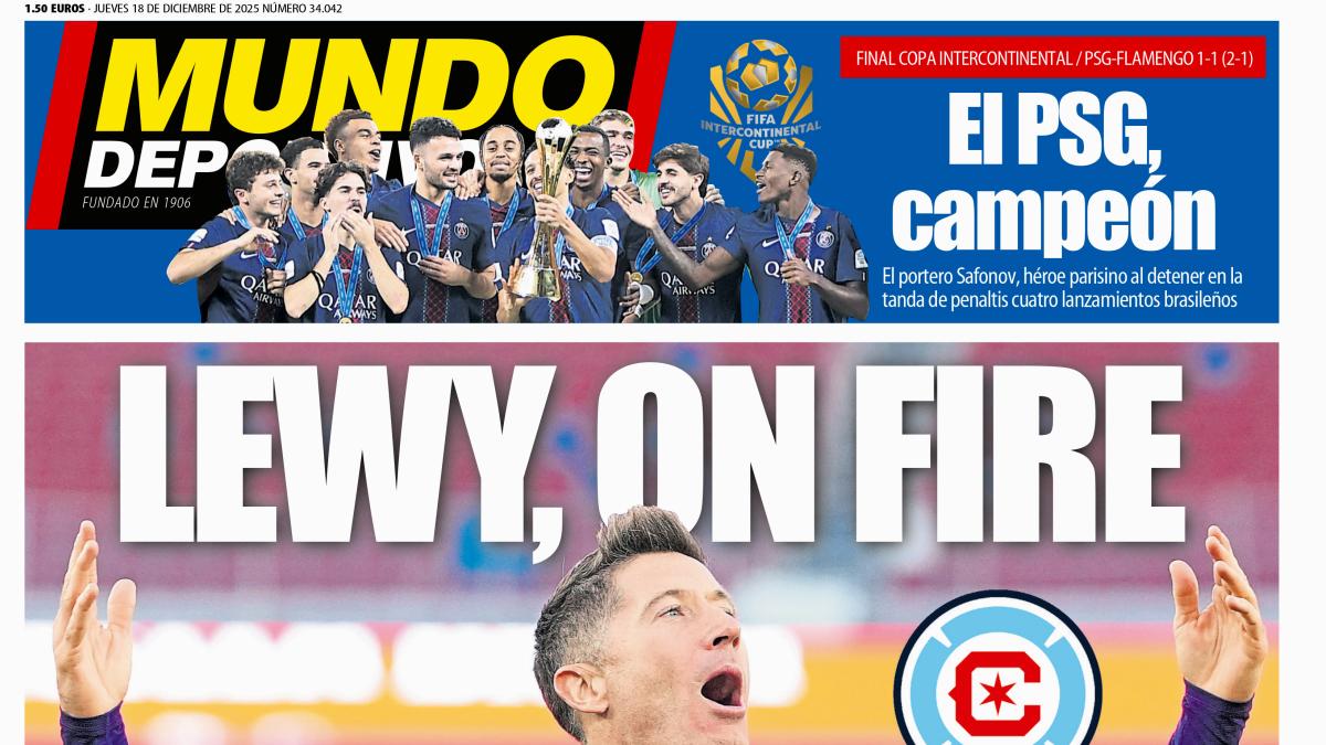 Portada de Mundo Deportivo del jueves 18 de diciembre de 2025