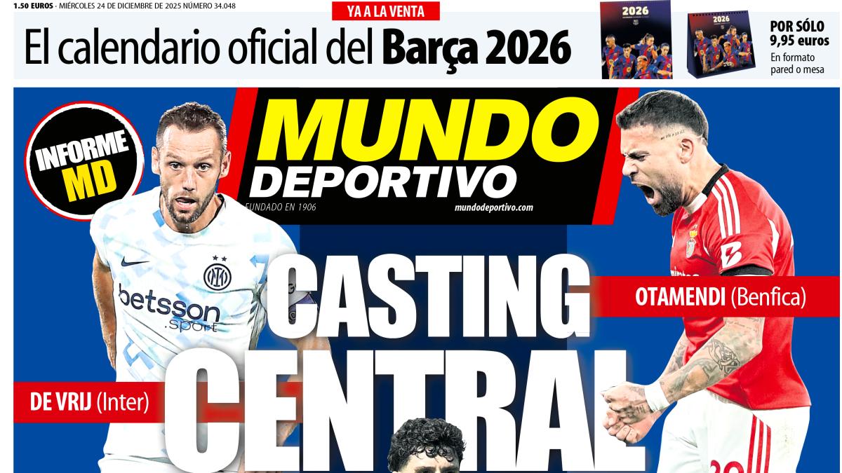 Portada de Mundo Deportivo del miércoles 24 de diciembre de 2025