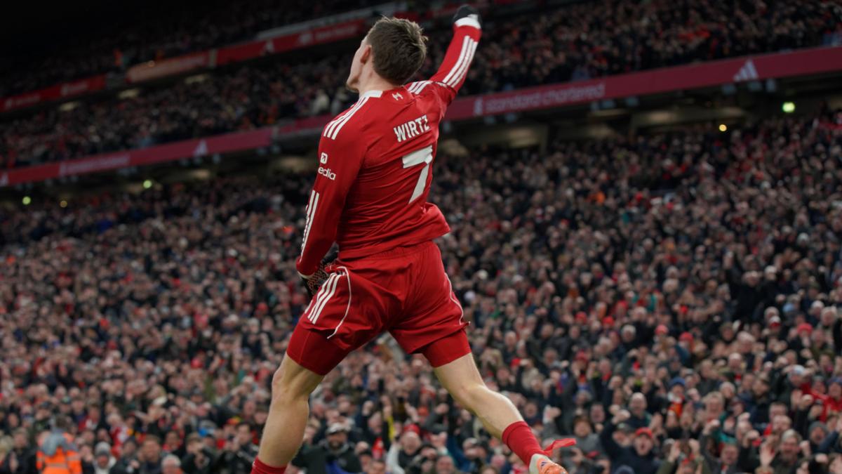 Este ha sido el primer gol de Wirtz con la camiseta del Liverpool