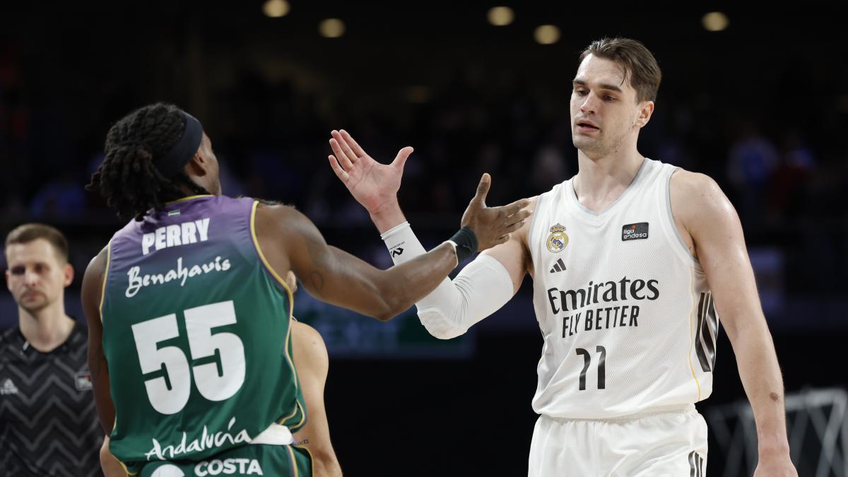 91-82: El Real Madrid remonta ante Unicaja y sigue líder de la Liga Endesa